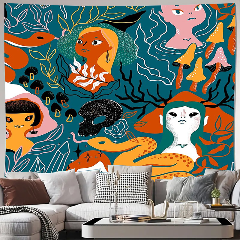 Home Landing Textiles - Мечтательный лесной гобелен, настенный мистический декор