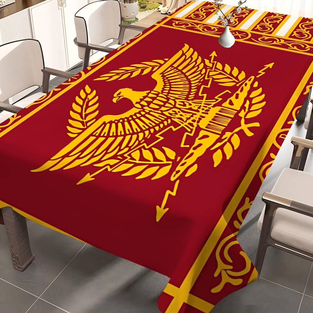 Home Textiles Today Logo - Прямоугольные скатерти с логотипом Roman S-SPQRs,